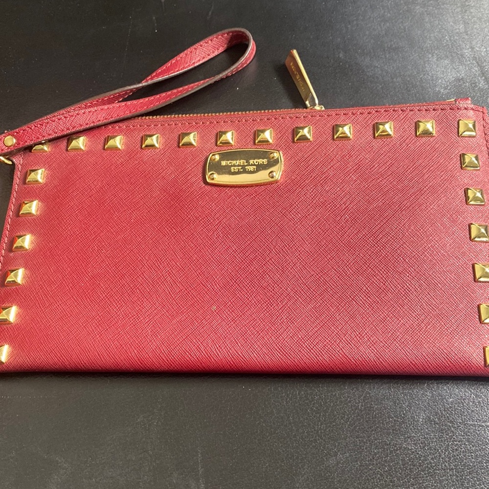 Michael Michael Kors Bags Mk Burgundy Wristlet
